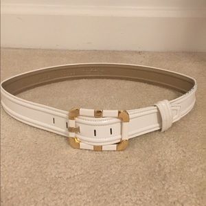 White patent leather